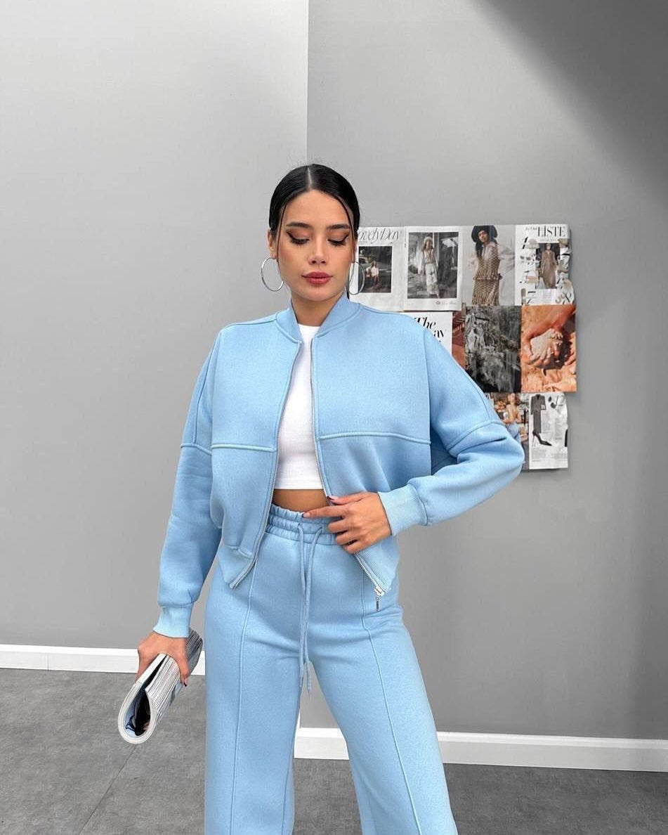 Sportswear women's long sleeved jacket long pants two-piece set