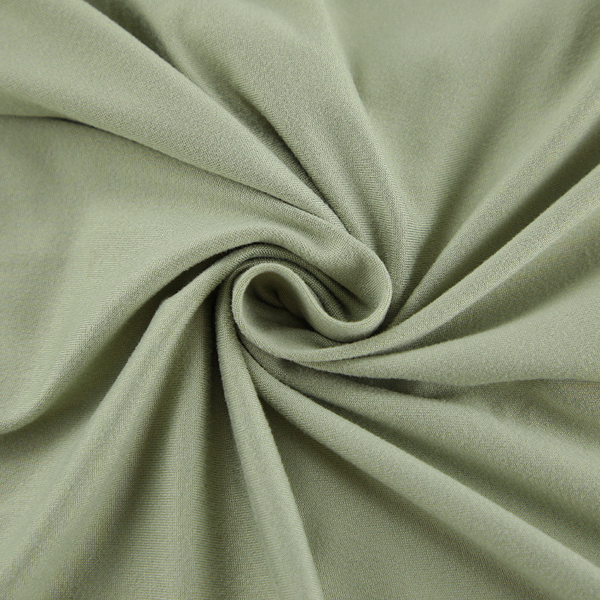 Irregular slim fit top with a single neckline spicy girl set