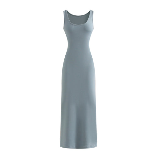 Dopamine Sexy Knitted Strap Dress for Women  Bodycon Long Dress Slim Fit Long Skirt