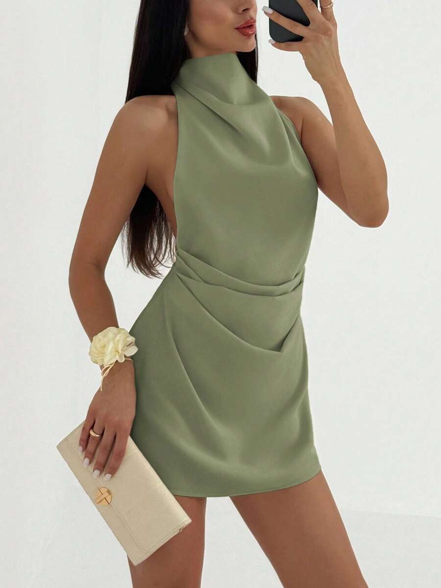 Simple Backless Party Dress for Women, Minimalist Cocktail Dress