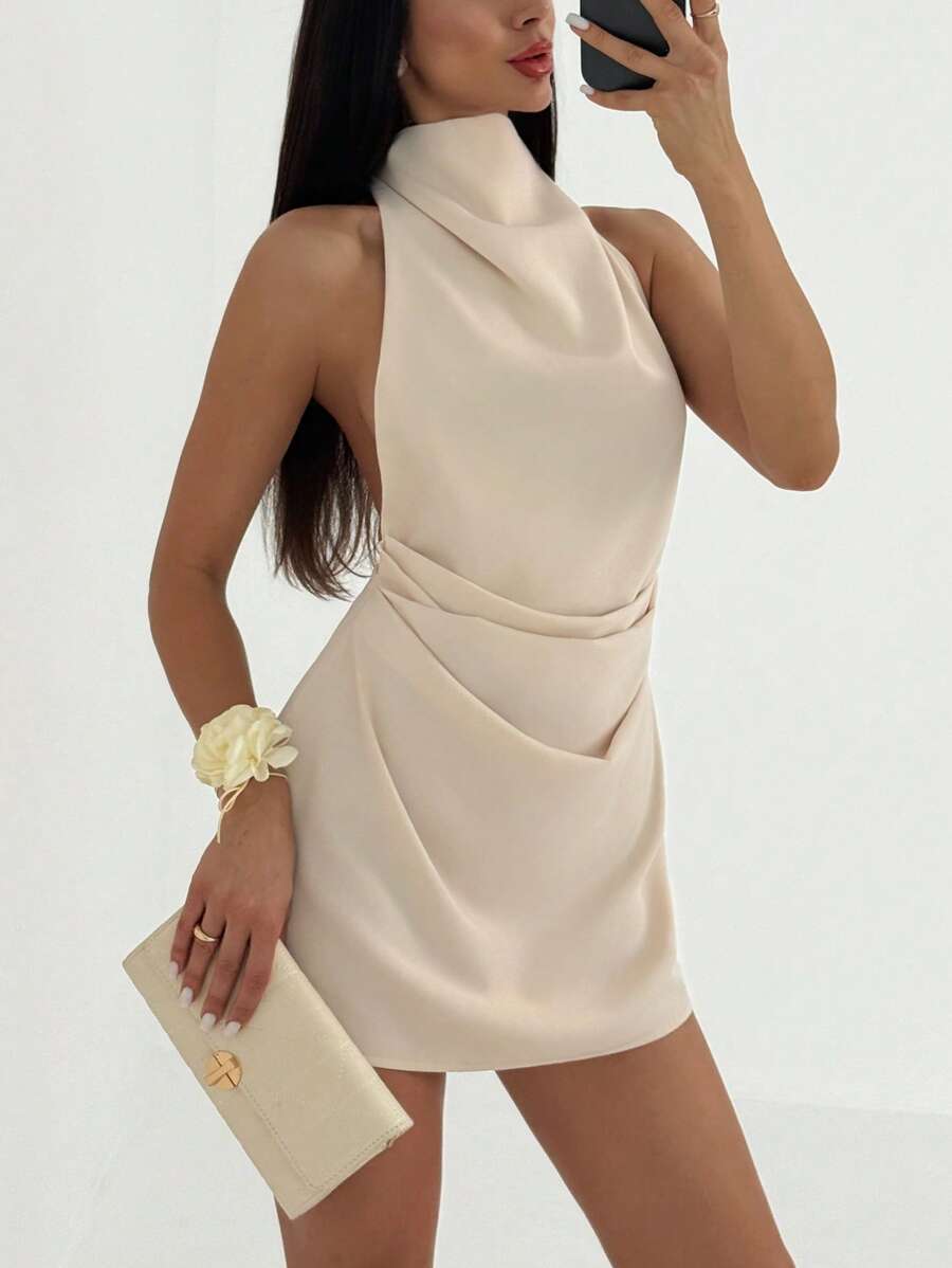 Simple Backless Party Dress for Women, Minimalist Cocktail Dress