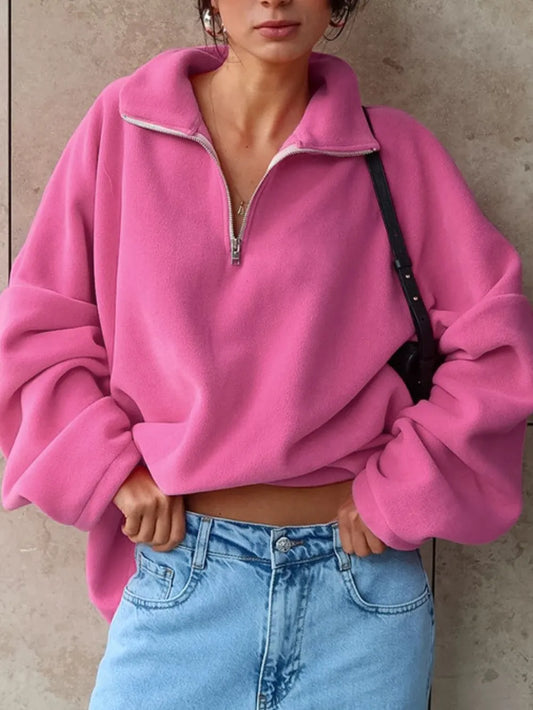 Half Zip Long Sleeve Sweatshirt