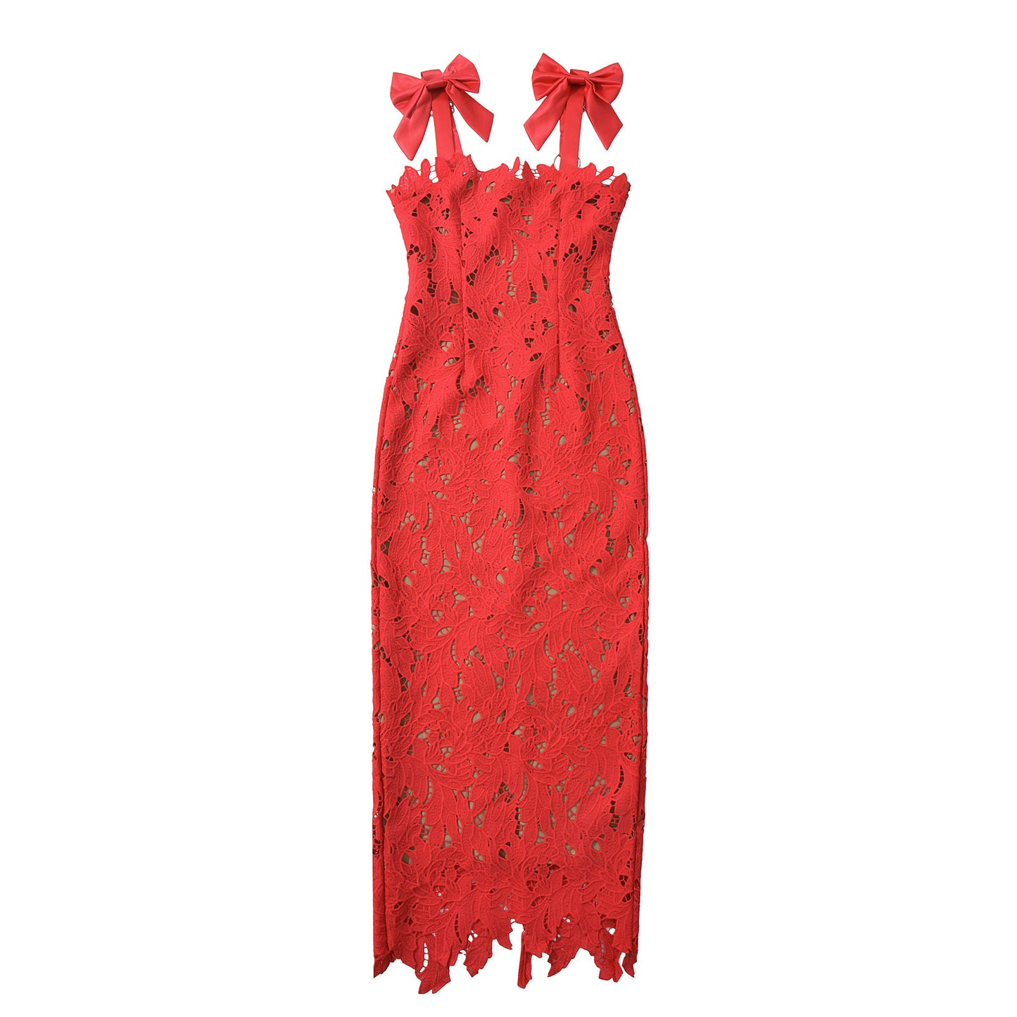 Women's Embroidered Hollow-out Pencil Skirt Long Skirt