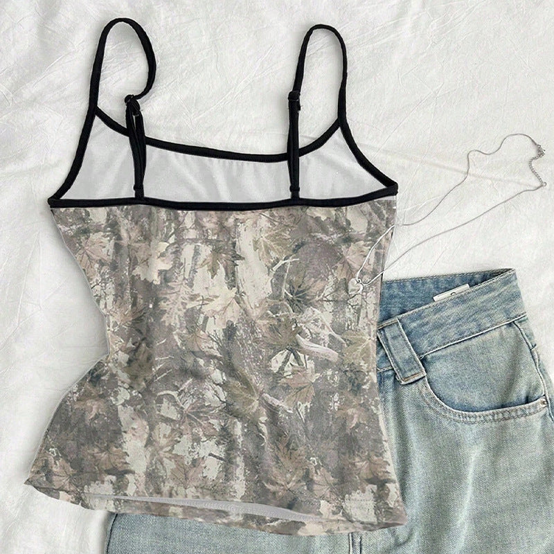 Sexy camisole top women's retro color small vest for women's inner wear