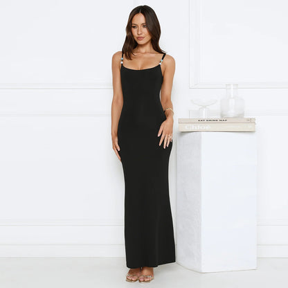 Sexy slim fit backless camisole dress for women