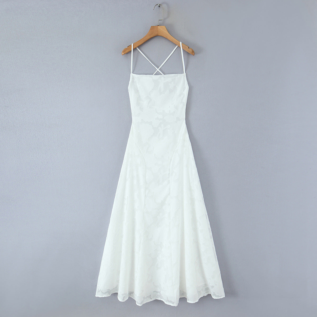 Sexy backless embroidered strapless dress