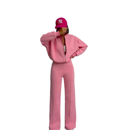 Sportswear women's long sleeved jacket long pants two-piece set