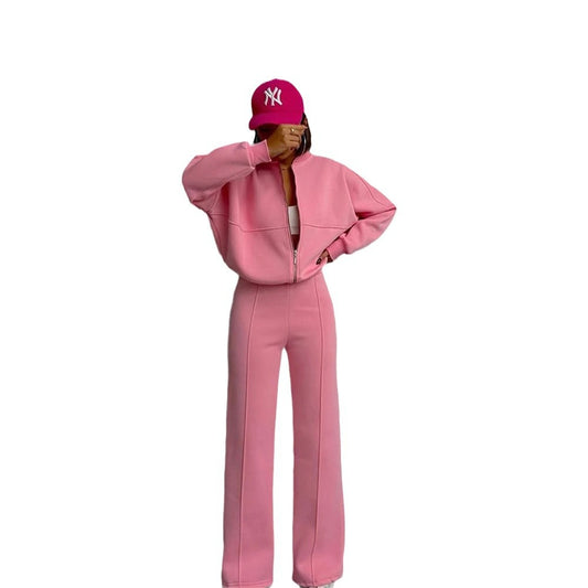 Sportswear women's long sleeved jacket long pants two-piece set