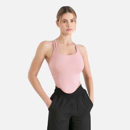 Women's minimalist and sexy sports vest versatile for autumn and winter commuting backless interior top