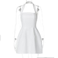 Solid Color Strapless Backless Fitted Dress for Women ndash; Casual Elegant Date Party Wear
