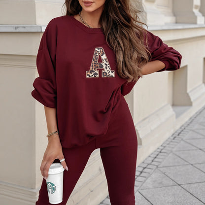 Hoodie women's sports hoodie two-piece set