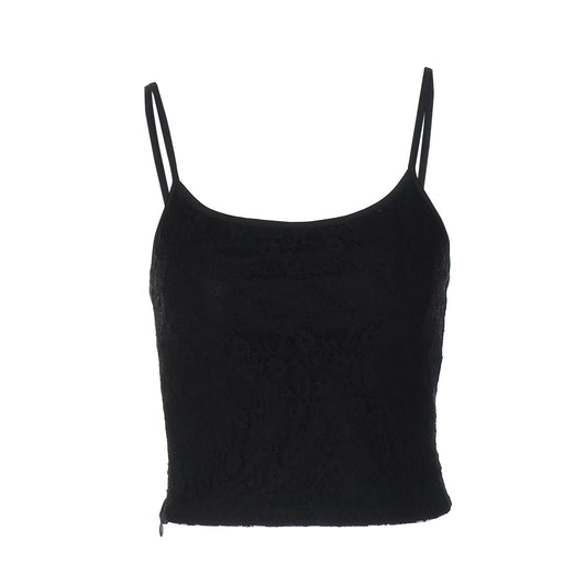 Lace Sheer Splicing Strapless Crop Top