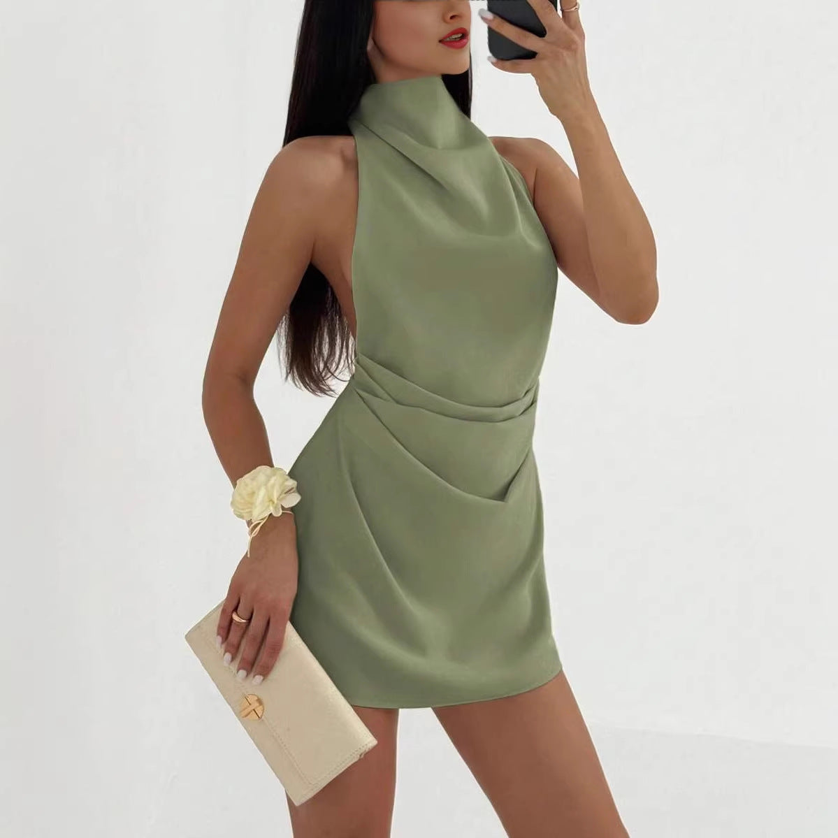 Simple Backless Party Dress for Women, Minimalist Cocktail Dress