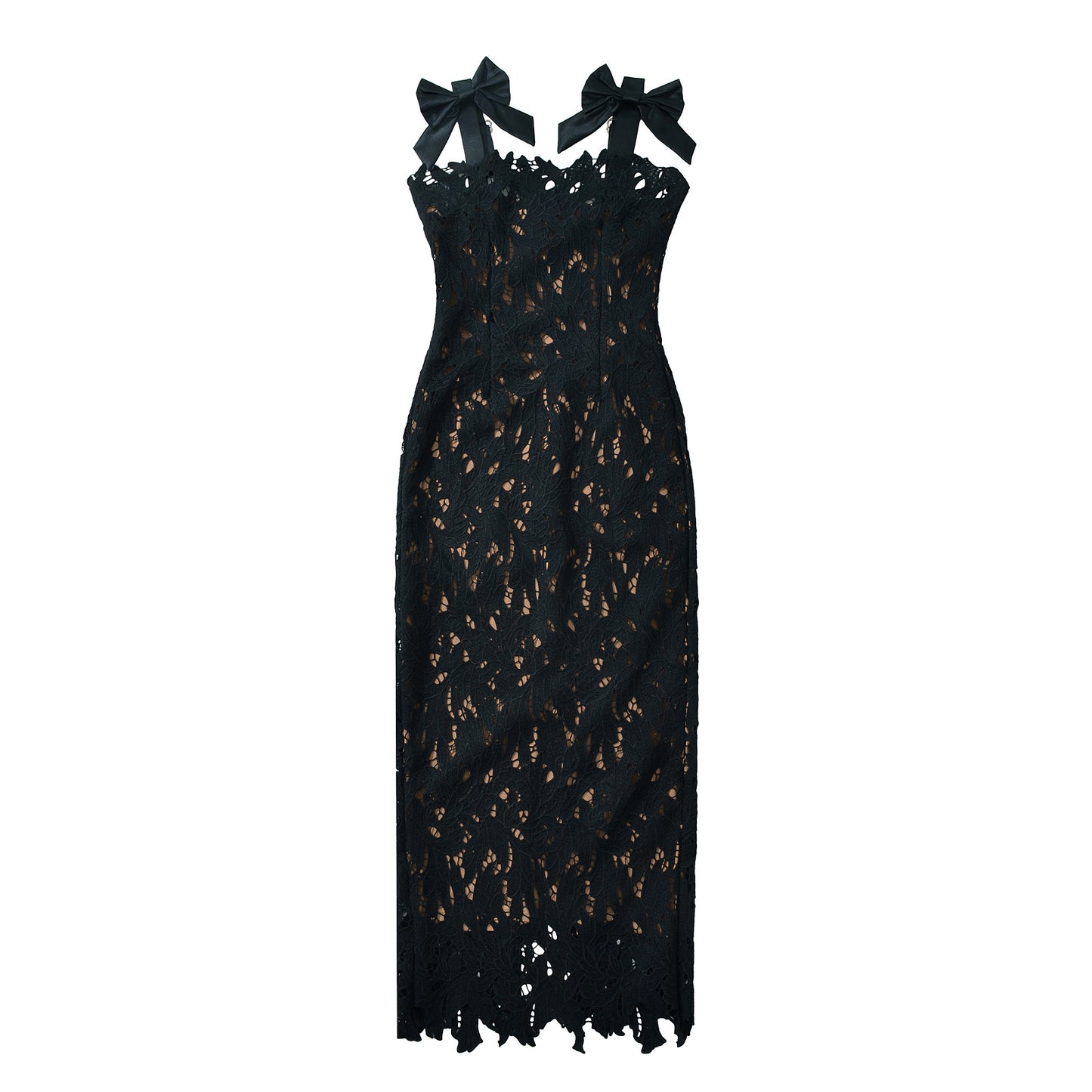 Women's Embroidered Hollow-out Pencil Skirt Long Skirt