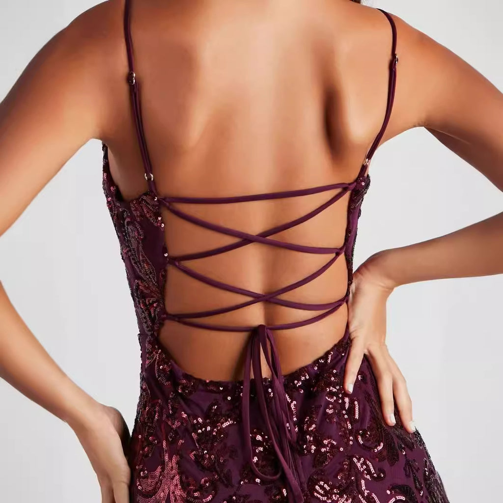 Sexy Sequin Dress Beaded Party Gown