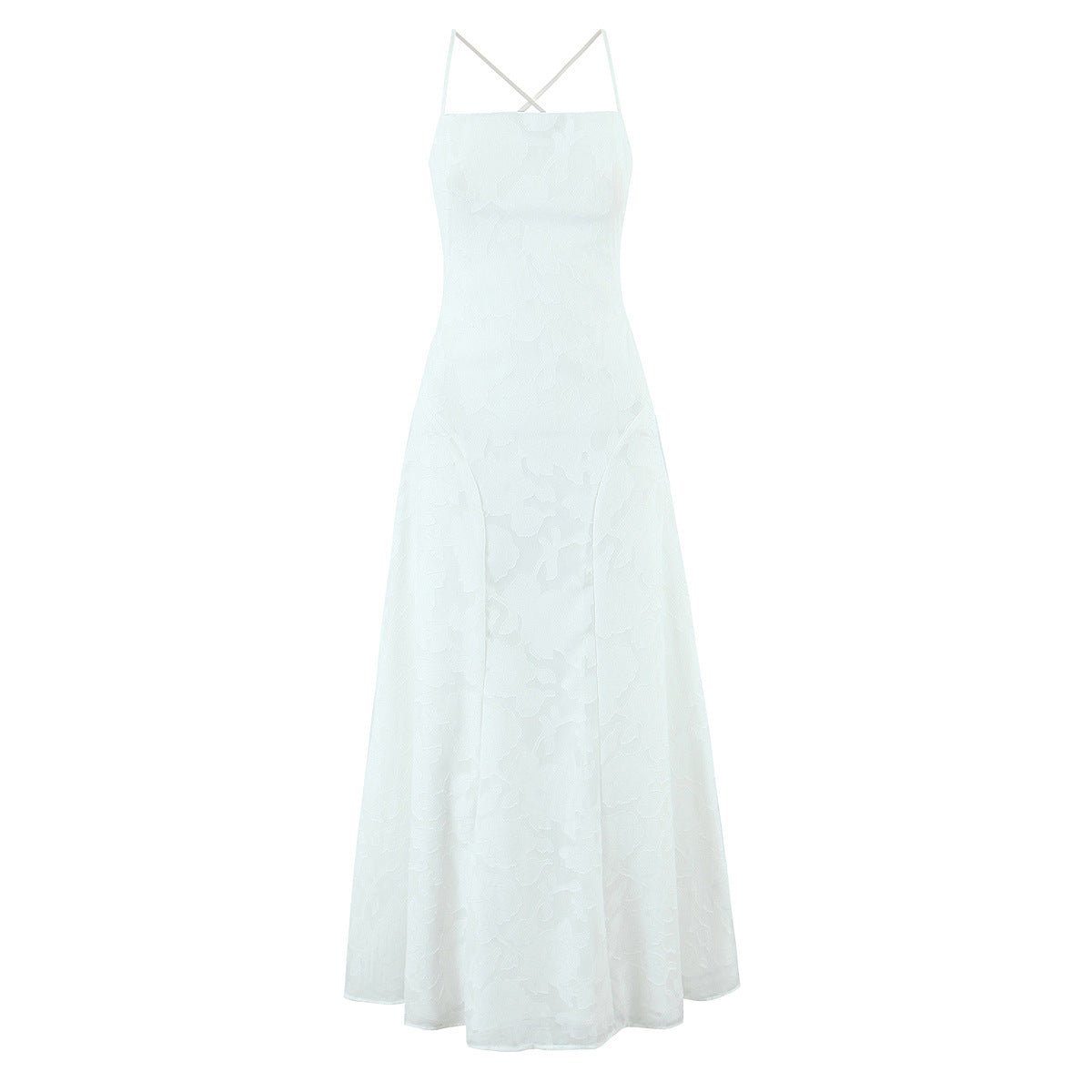 Sexy backless embroidered strapless dress