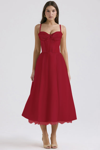 Floral series French summer camisole gentle style dress slimming floral camisole long skirt